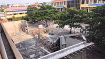 Đình chỉ thi công và thanh tra vụ sập hội trường tiền tỷ khi đang xây dựng