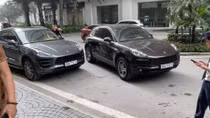 Tạm giữ 2 xe Porsche trùng biển số tại Khu đô Times City, Hà Nội