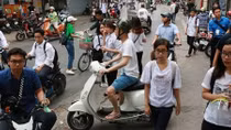 "Rồng Vàng" kéo nhau đi nghe phổ biến quy chế thi THPT Quốc gia 2018