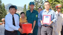 An táng 3 hài cốt liệt sĩ tại Nghĩa trang Hòn Dung