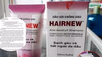 Dầu gội chống gàu Hairnew do chứa chất cấm Ketoconazole