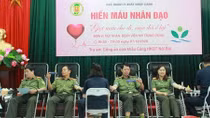 Công an cửa khẩu Nội Bài hiến máu nhân đạo đợt 2