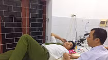 Trung úy Công an hiến máu cứu người