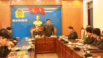 Thứ trưởng Bùi Văn Thành làm việc với Công an tỉnh Thanh Hoá