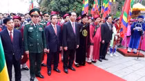 Chủ tịch nước dự lễ dâng hương giỗ Tổ Hùng Vương