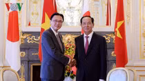 Chủ tịch nước Trần Đại Quang tiếp Chủ tịch Ủy ban điều hành Hạ viện Nhật Bản Keiji Furuya