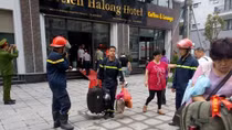 Giải cứu 5 du khách trong vụ cháy khách sạn ở Quảng Ninh