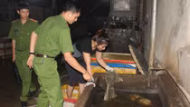 Nội tạng bò được tẩy trắng bằng "hóa chất đen đặc"