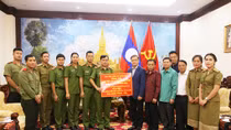 Học viện CSND ủng hộ cho người dân Lào bị ảnh hưởng bởi thiên tai