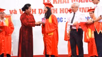 Các đồng chí lãnh đạo Dự lễ khai giảng tại TPHCM