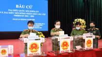CBCS Cơ quan Bộ Tư lệnh Cảnh sát cơ động bầu cử tập trung tại đơn vị