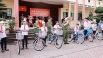 Học viện CSND tuyên truyền giao thông trong ngày khai giảng