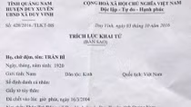 Một thương binh qua đời, hơn 10 năm sau mới được khai tử