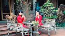 Một giỏ hoa xuân nặng trĩu tay