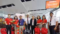 Vietjet chào mừng chuyến bay đầu tiên Hà Nội-Siem Reap