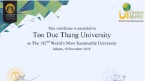 Đại học Tôn Đức Thắng giữ vững vị trí TOP 200 đại học phát triển bền vững nhất thế giới
