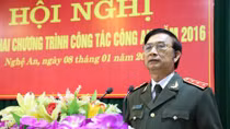 Thứ trưởng Thường trực Đặng Văn Hiếu dự triển khai chương trình công tác Công an tỉnh Nghệ An