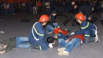 Diễn tập phương án cứu nạn, cứu hộ du lịch hè Sầm Sơn 2015