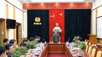 Thứ trưởng Phạm Dũng làm việc với Tổng cục Cảnh sát 