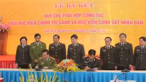 Ký quy chế phối hợp giữa Học viện Chính trị CAND và Học viện Cảnh sát nhân dân