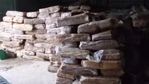 Bắt ôtô tải vận chuyển gần 20 tấn mủ cao su nhập lậu