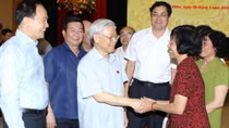 Tổng Bí thư Nguyễn Phú Trọng tiếp xúc cử tri quận Hoàn Kiếm