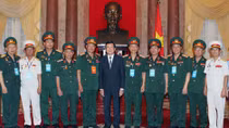 Chủ tịch nước Trương Tấn Sang tiếp Đoàn đại biểu cựu chiến binh Sư đoàn 324