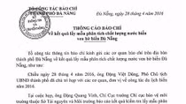 Chưa phát hiện bất thường trong nước biển ở Đà Nẵng 