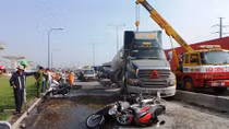 "Hung thần" xe bồn gây tai nạn liên hoàn, nghiền nát nhiều xe máy