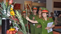 Đoàn viên, thanh niên Học viện CSND và Công an tỉnh Quảng Nam về cơ sở giúp đỡ đồng bào miền núi Bắc Trà My