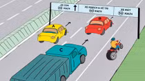 Nguy hiểm khi đi sai làn đường 