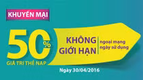 Viettel tưng bừng khuyến mại thẻ nạp nhân dịp nghỉ lễ 30-4, 1-5