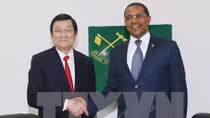 Chủ tịch nước Trương Tấn Sang gặp Chủ tịch Đảng cách mạng Tanzania