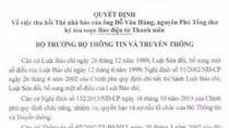 Thu hồi thẻ nhà báo của nguyên Phó Tổng thư ký tòa soạn báo điện tử Thanh niên