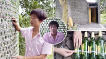 Làm nhà từ 8.500 vỏ chai bia