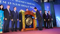 Thủ tướng Nguyễn Tấn Dũng dự Lễ kỷ niệm 15 năm hoạt động Sở Giao dịch chứng khoán TP HCM