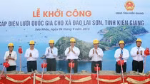 Khởi công công trình có đường dây 110 kV trên không vượt biển dài nhất Việt Nam 