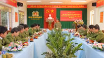 Thứ trưởng Phạm Dũng làm việc với Cảnh sát PCCC tỉnh Đăk Lăk