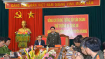 Thứ trưởng Bùi Văn Thành làm việc tại Công an tỉnh Tuyên Quang