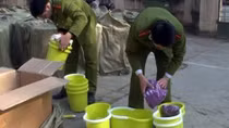 Tạm giữ 2 ôtô với hơn 100 thùng hàng lậu