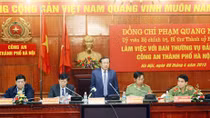 Bí thư Thành ủy Hà Nội làm việc với Công an TP Hà Nội