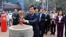 Chủ tịch nước Trương Tấn Sang thăm và làm việc tại Ninh Bình