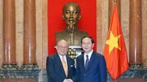 Chủ tịch nước Trần Đại Quang tiếp Cố vấn đặc biệt Liên minh Nghị sỹ Hữu nghị Nhật - Việt