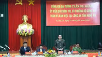 Bộ trưởng Trần Đại Quang thăm và làm việc tại Công an Nghệ An