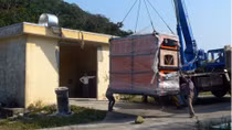 Vận hành lò đốt rác thải tại đảo Cù Lao Chàm