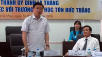 Bí thư Đinh La Thăng làm việc với trường ĐH Tôn Đức Thắng