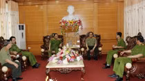 Thứ trưởng Lê Quý Vương thăm và làm việc tại Công an tỉnh Vĩnh Phúc