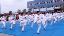 Màn trình diễn võ thuật đặc sắc tại Liên hoan võ thuật thanh niên Công an