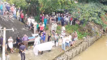 Thanh niên ngáo đá bị tàu hỏa cán chết rơi xuống sông
