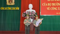Công bố quyết định về công tác cán bộ tại Công an Lâm Đồng